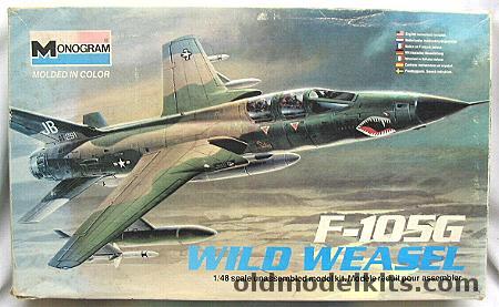 Monogram 1/48 Republic F-105G Wild Weasel Thunderchief, 5806 plastic model kit